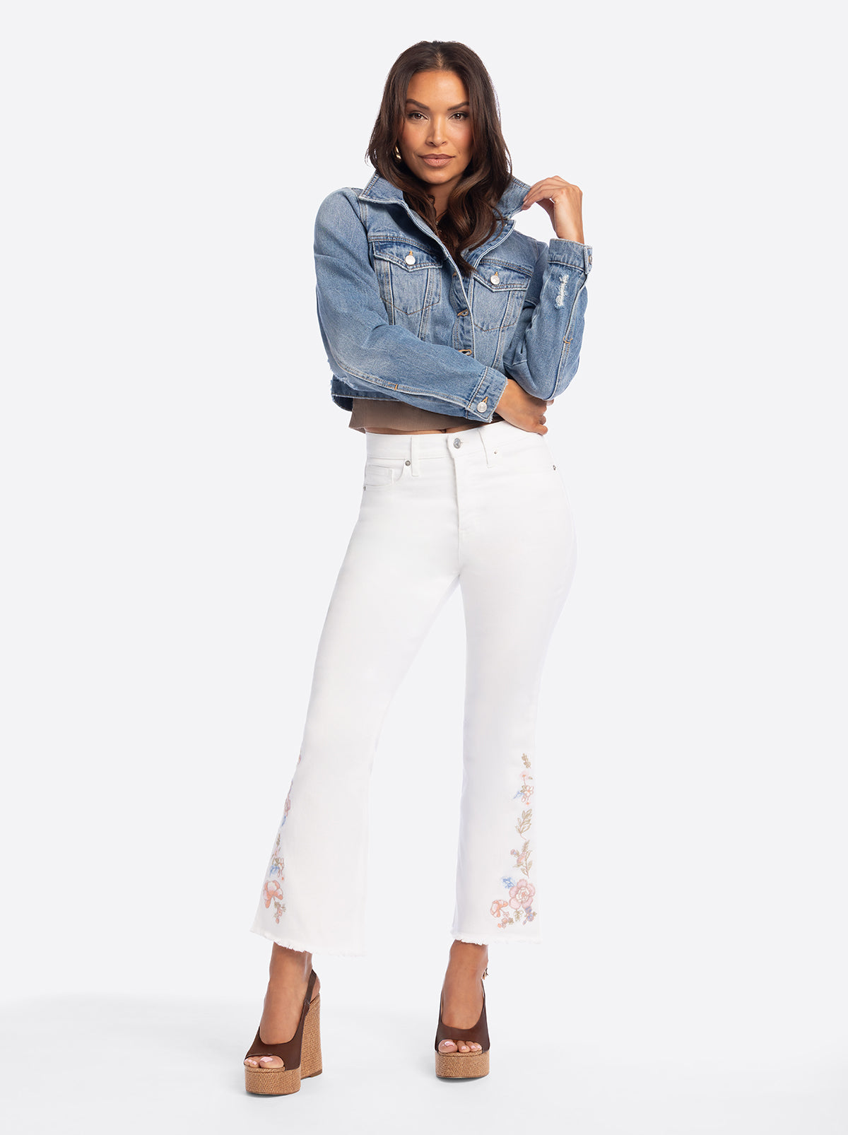 Jessica Simpson Sale | JS Jessica Simpson Plano Ankle Flare Jean in Bright White