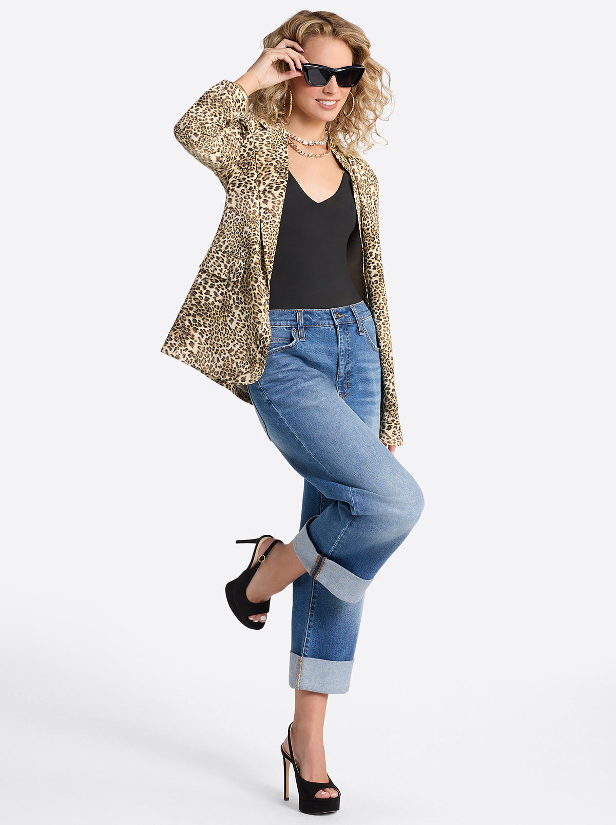 Jessica Simpson Online | Valentine Wide Leg Boyfriend Jeans in High Road