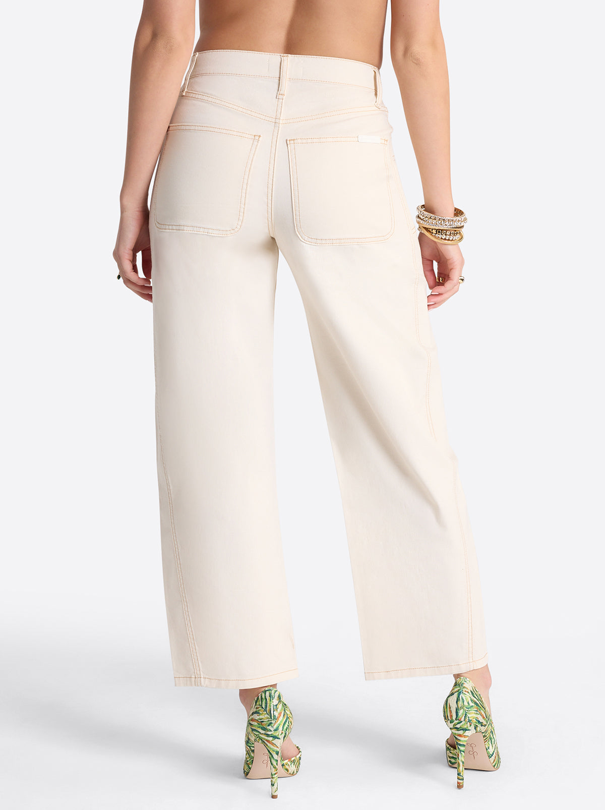 Jessica Simpson For Sale | Relaxed Barrel Jeans in Ecru