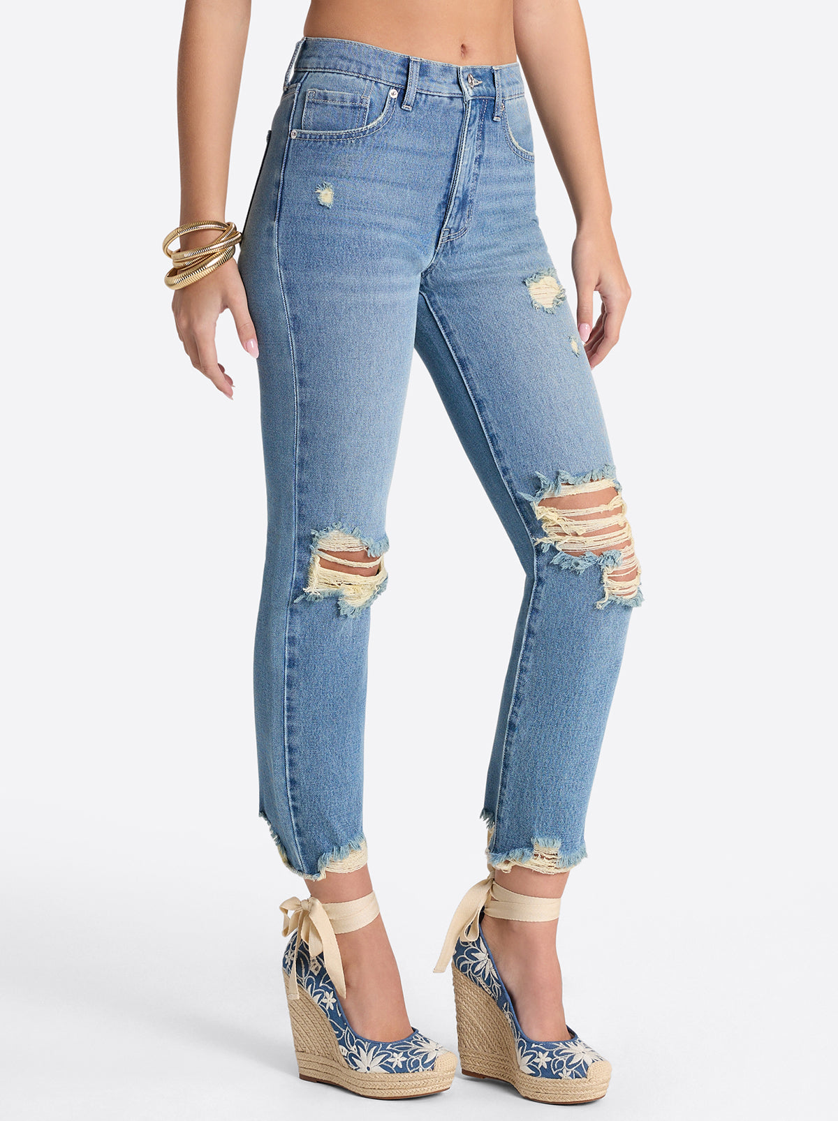Jessica Simpson Online | Harmony Straight High Rise Jeans in Incline