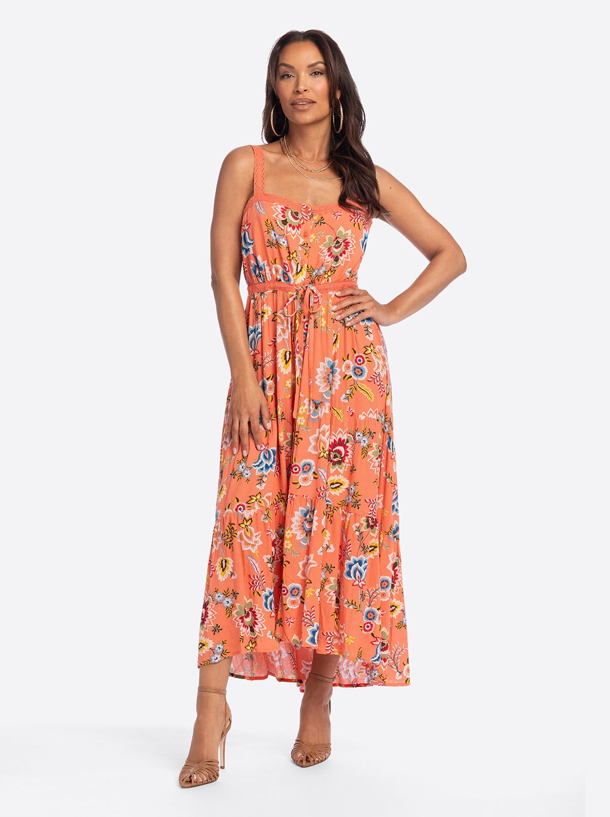 Jessica Simpson Discount | JS Jessica Simpson Sarita Maxi Dress in Emberglow Bohemian