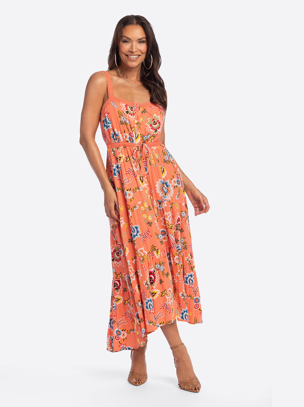 Jessica Simpson Discount | JS Jessica Simpson Sarita Maxi Dress in Emberglow Bohemian