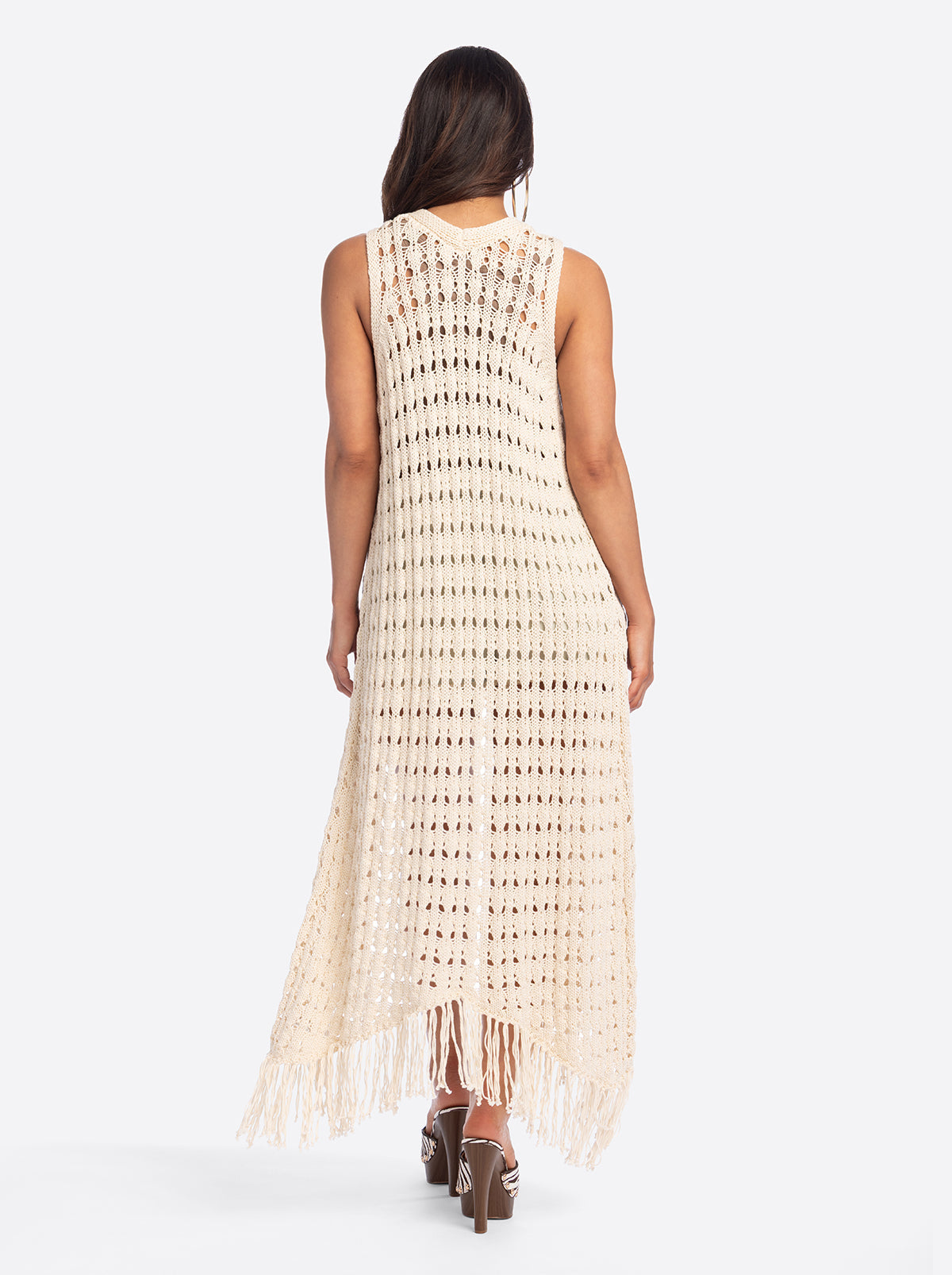 Jessica Simpson For Sale | JS Jessica Simpson Marigold Crochet Duster in Whitecap Grey