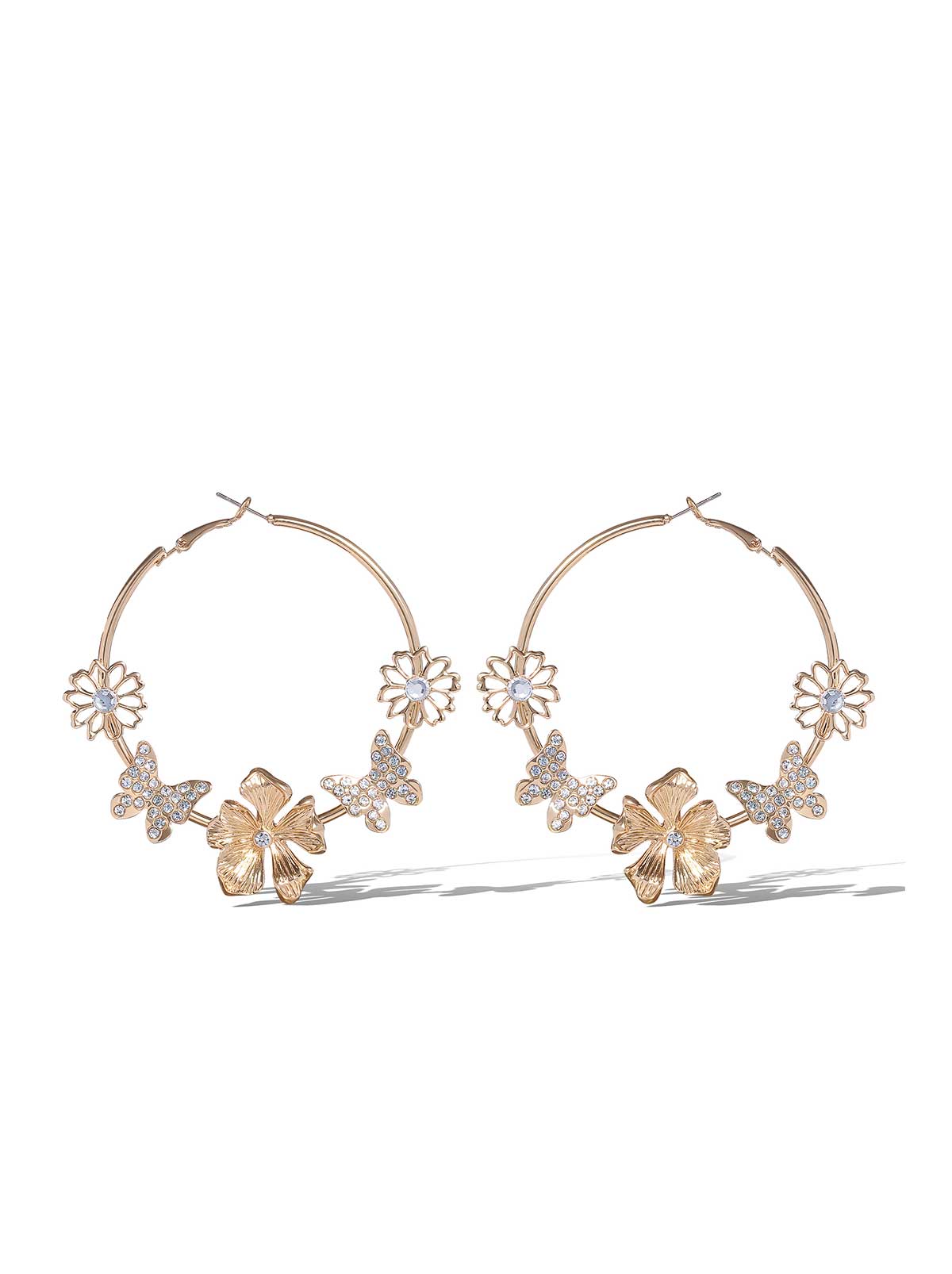 Jessica Simpson Outlet | Accented Hoop Earrings