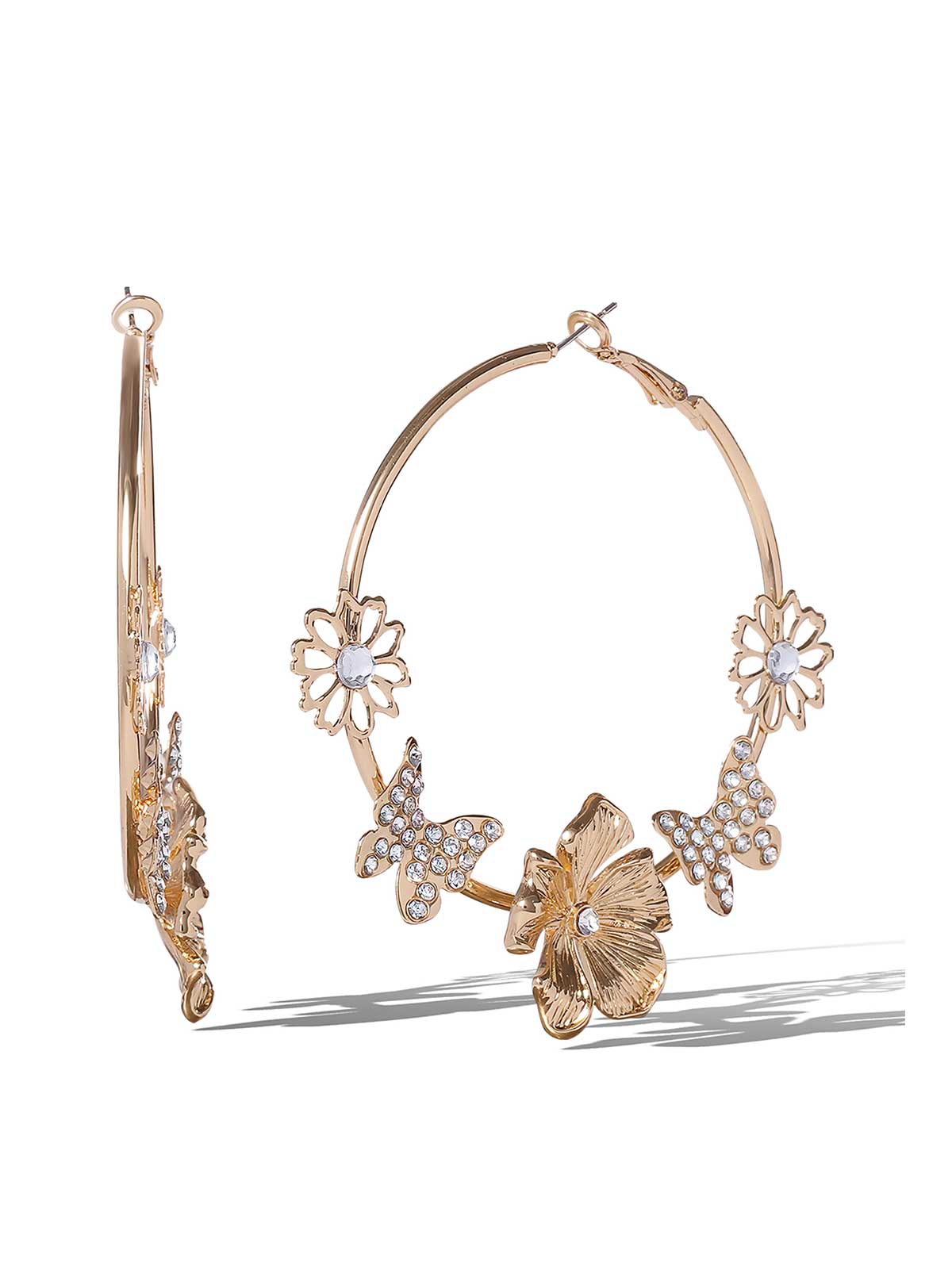 Jessica Simpson Outlet | Accented Hoop Earrings
