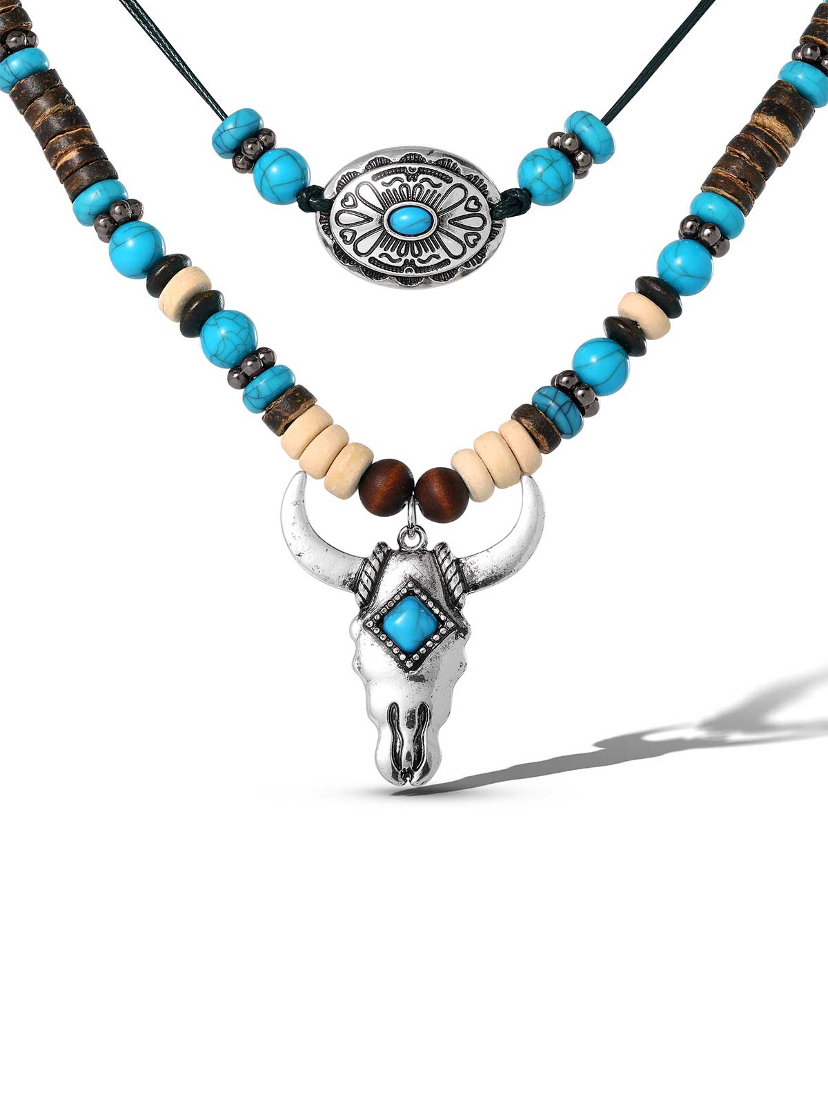 Jessica Simpson For Sale | Layered Turquoise Bull Head Necklace