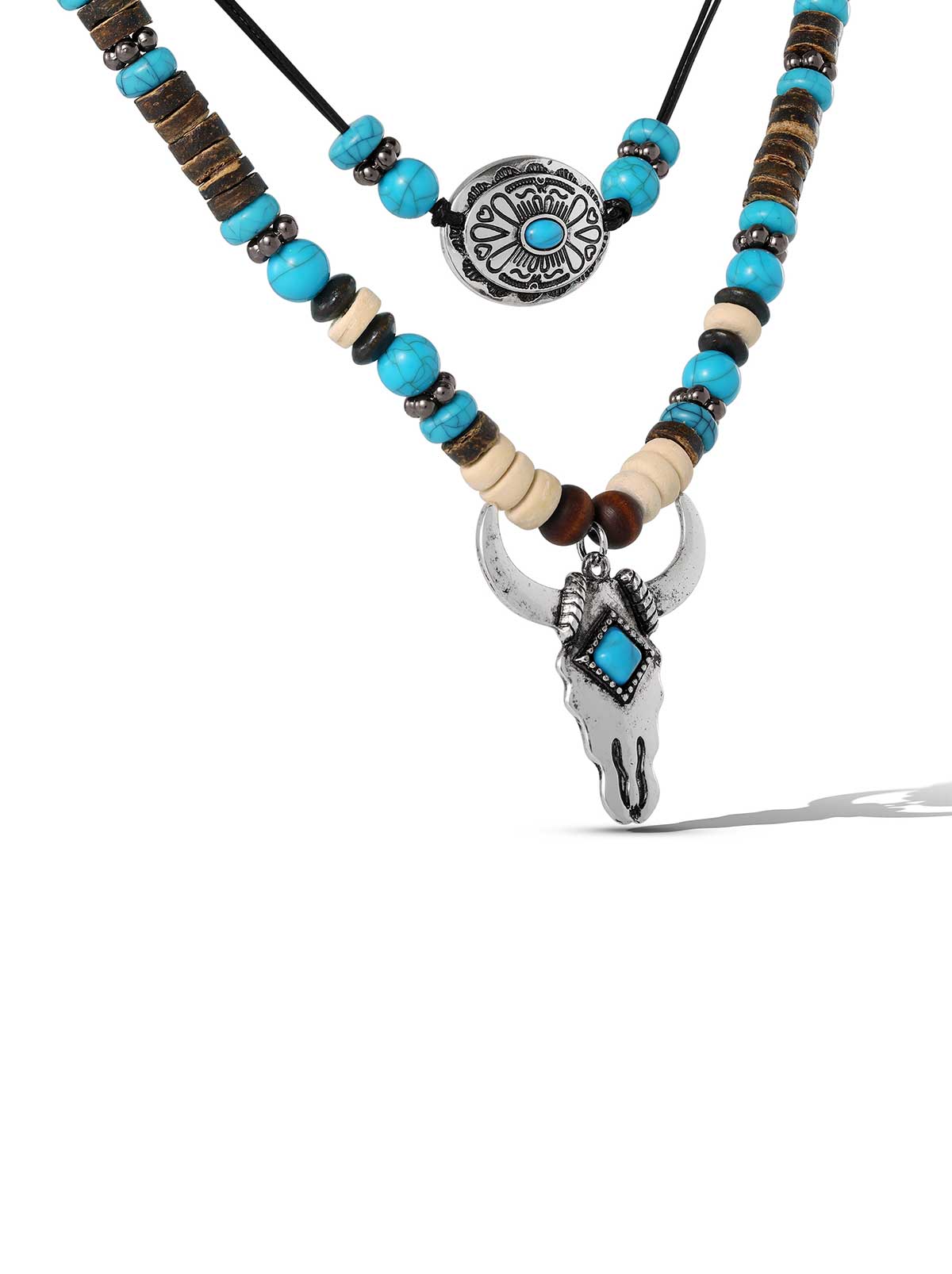 Jessica Simpson For Sale | Layered Turquoise Bull Head Necklace