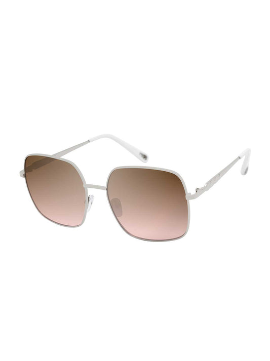 Jessica Simpson For Sale | Glam Metal Square Sunglasses in Silver & White