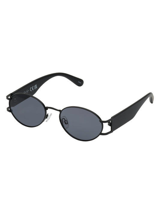 Jessica Simpson On Sale | Retro Vintage Metal Oval Sunglasses in Black