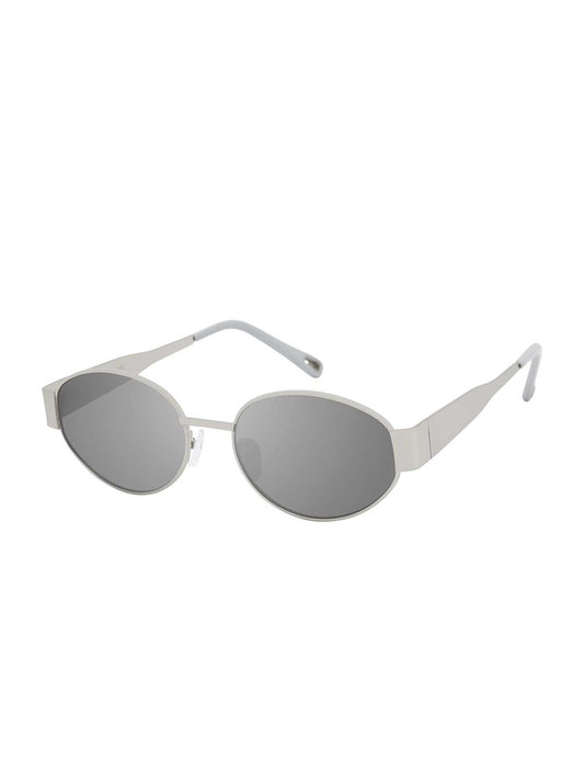 Jessica Simpson For Sale | Slim Metal Oval Sunglasses in Matte Silver