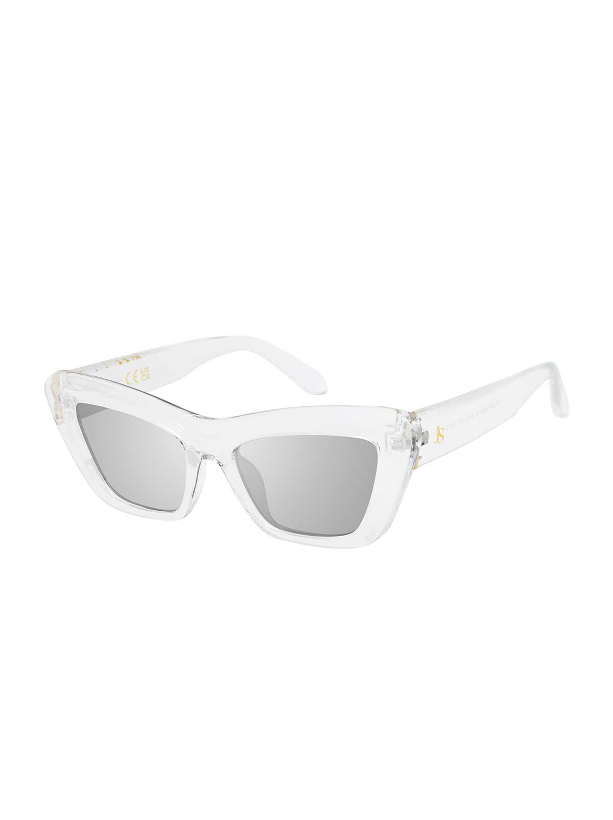 Jessica Simpson Outlet | Bold Cat-Eye Sunglasses in Crystal
