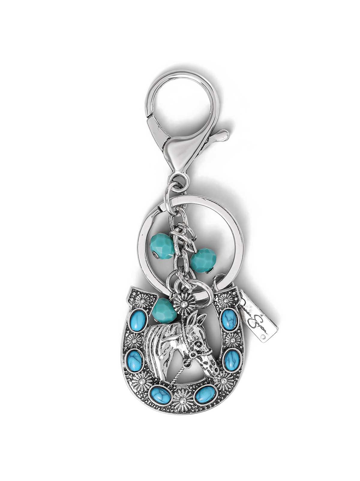 Jessica Simpson Outlet | Turquoise Horse Shoe Keychain