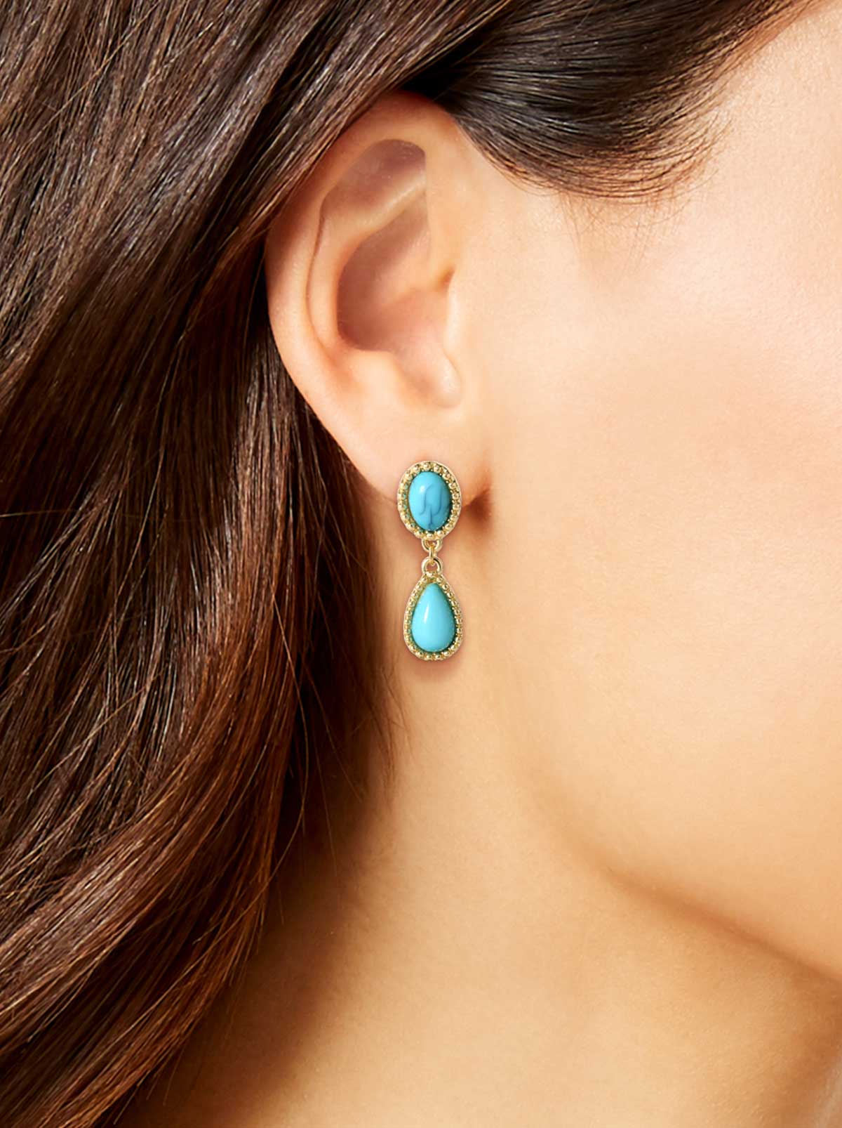 Jessica Simpson Discount | Turquoise Stone Drop Earrings
