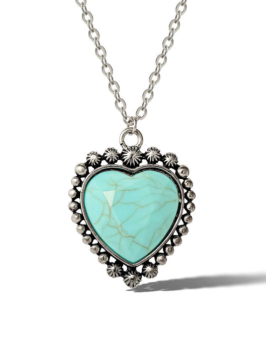 Jessica Simpson Discount | Turquoise Heart Necklace