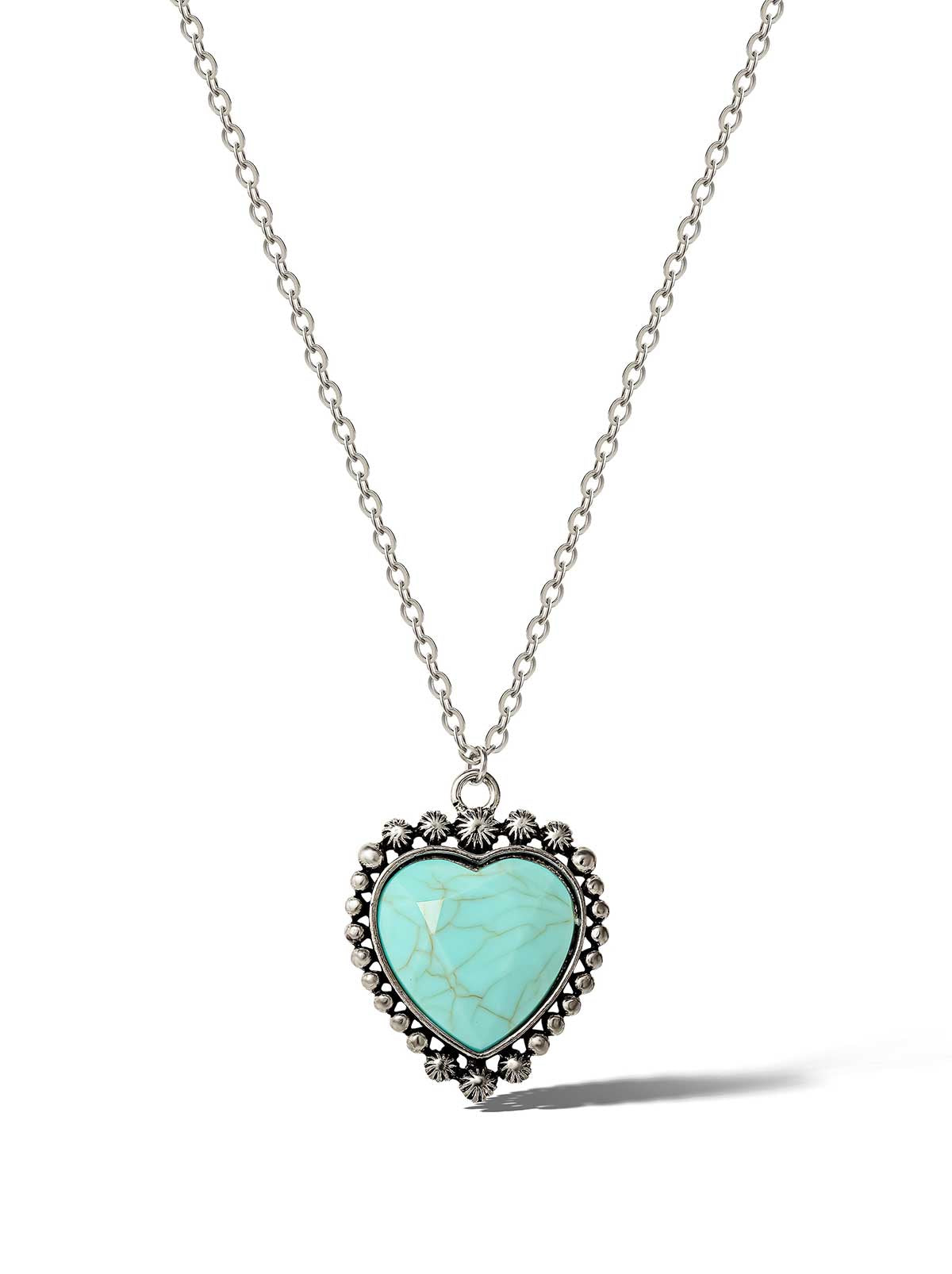 Jessica Simpson Discount | Turquoise Heart Necklace