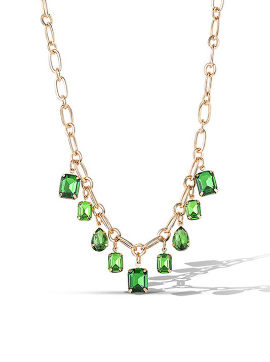 Jessica Simpson On Sale | Gold Emerald Pendant Necklace