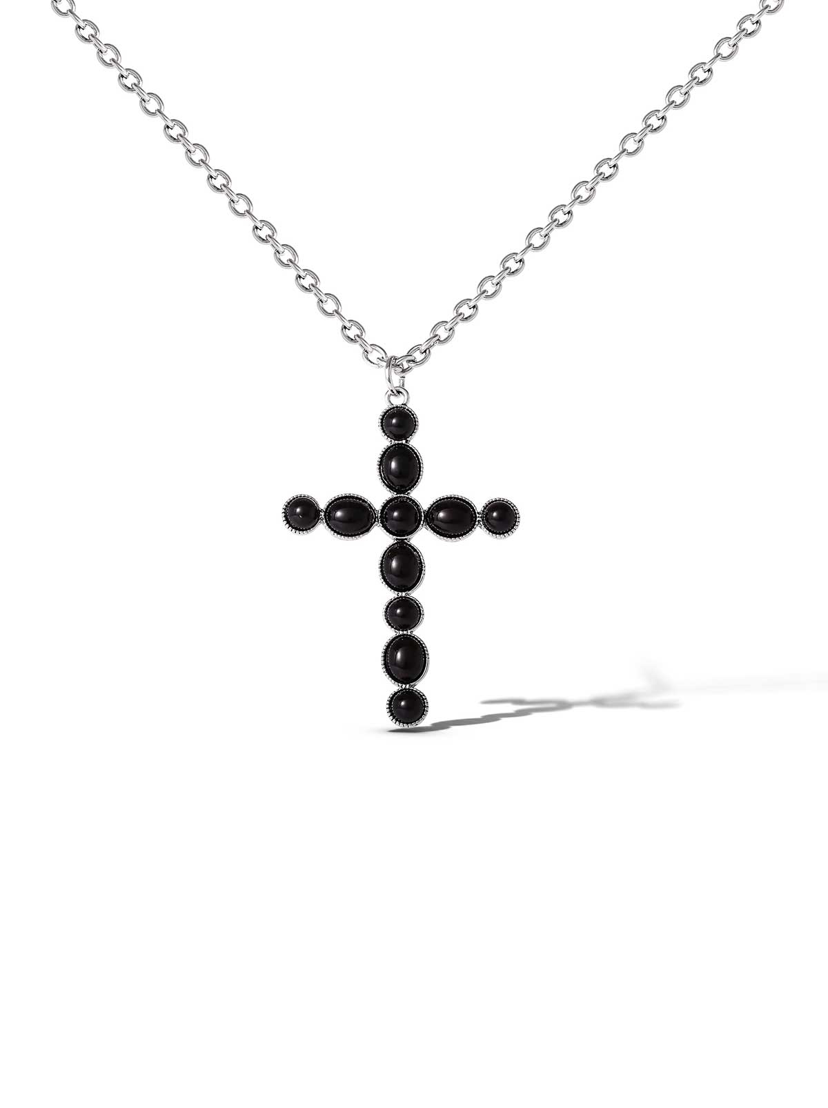Jessica Simpson On Sale | Black Acrylic Cross Necklace