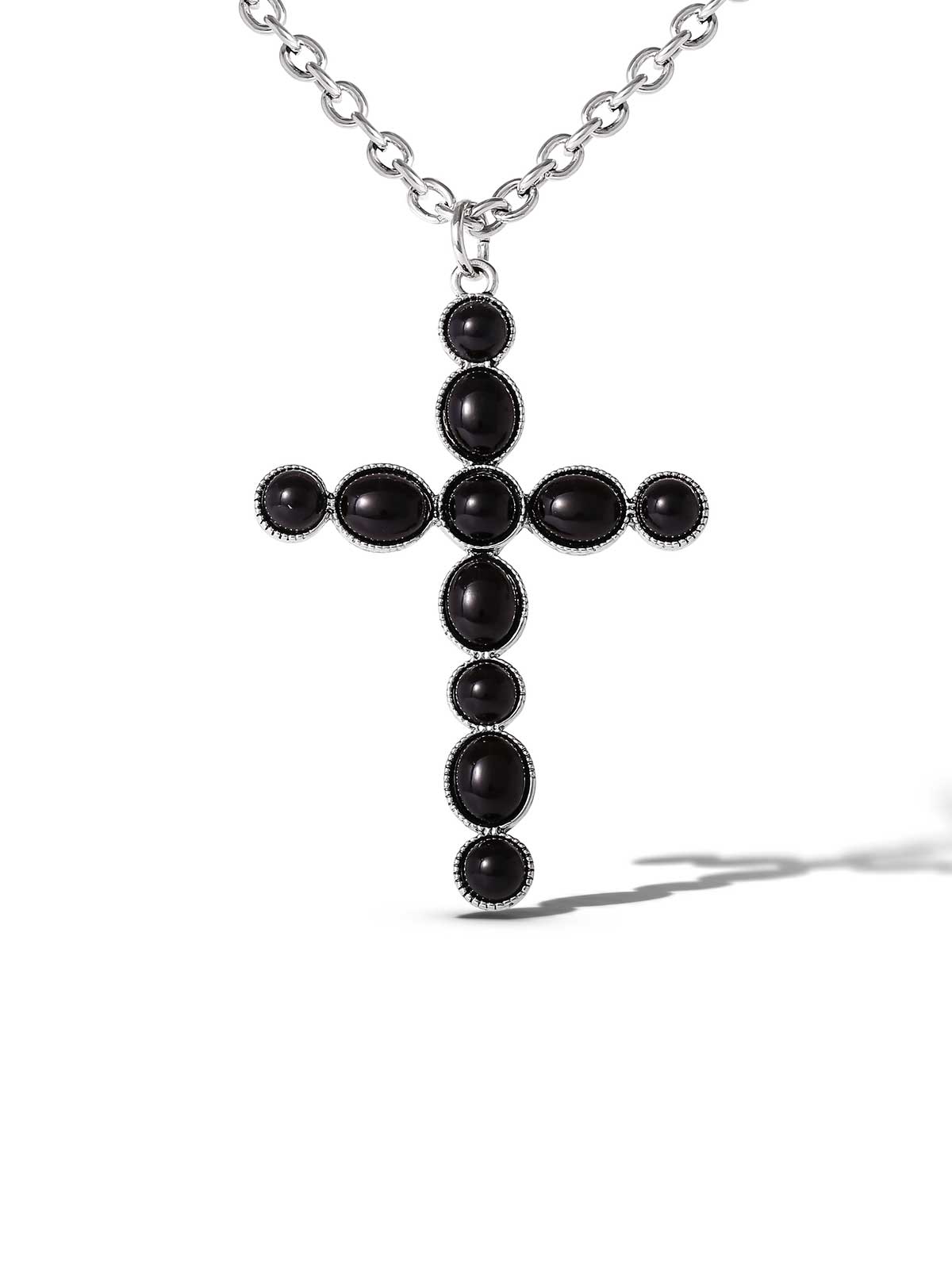 Jessica Simpson On Sale | Black Acrylic Cross Necklace