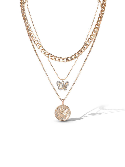 Jessica Simpson Outlet | Layered Butterfly Pendant Necklace