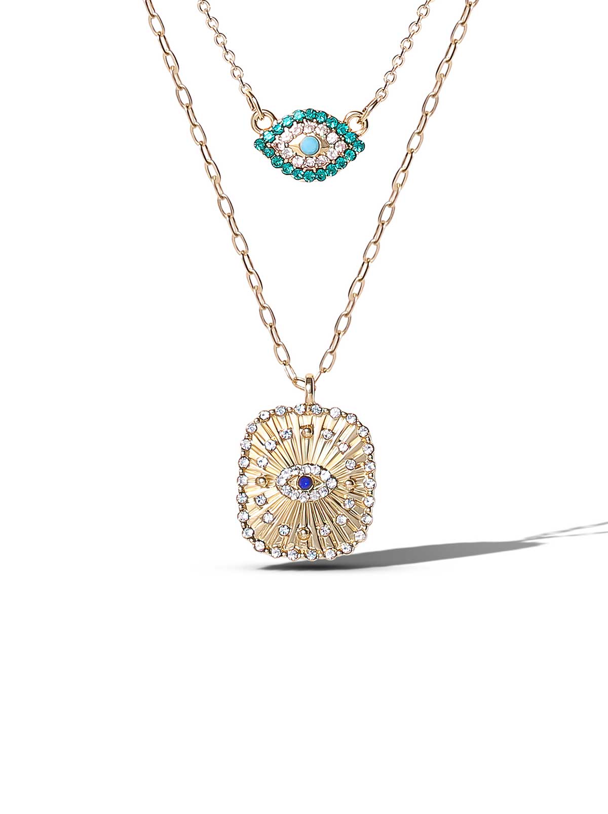 Jessica Simpson Discount | Layered Evil Eye Necklace Set