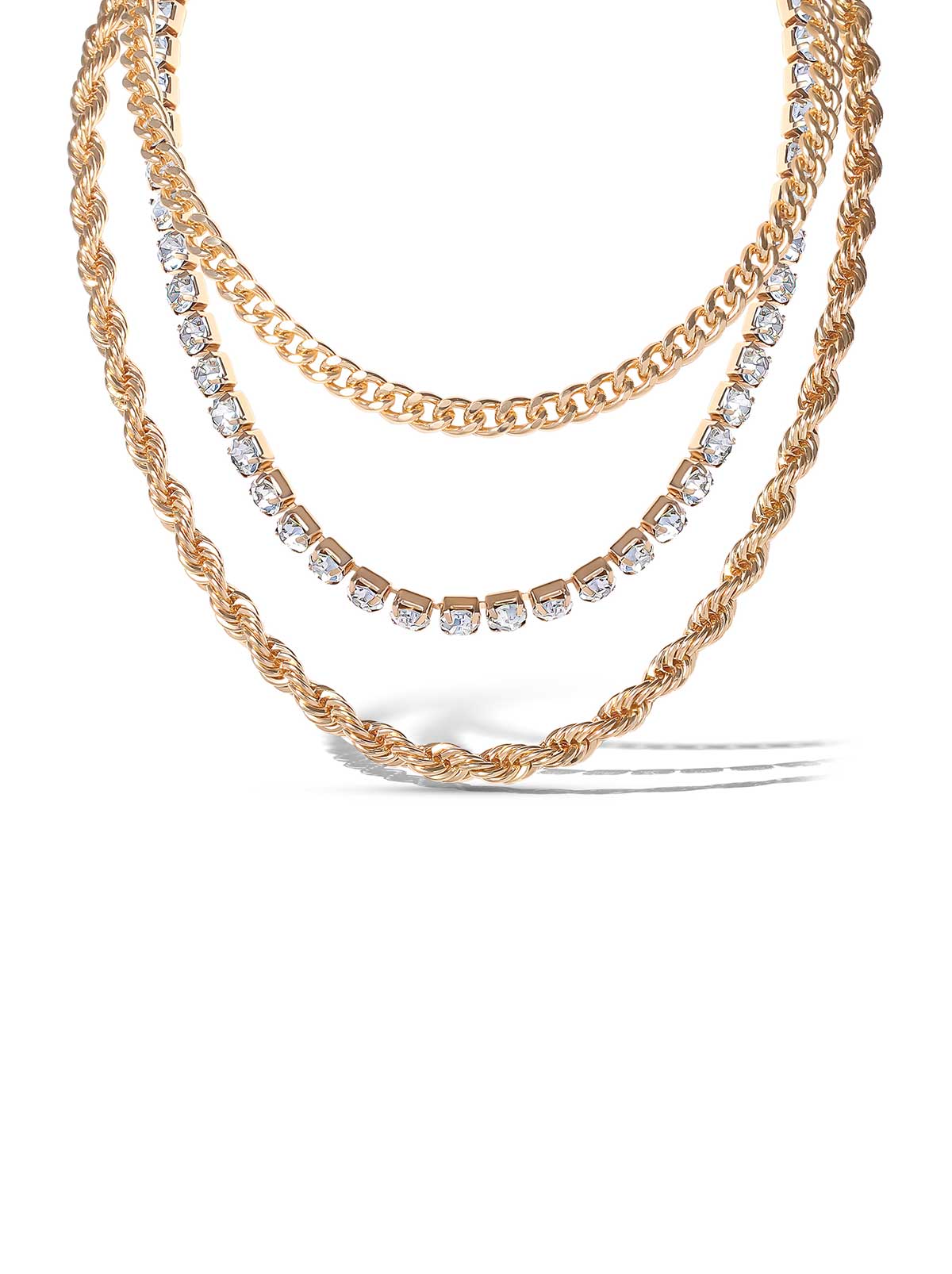 Jessica Simpson Outlet | Mixed Metals Trio Necklace