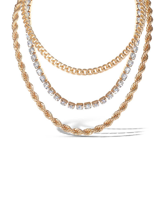Jessica Simpson Outlet | Mixed Metals Trio Necklace