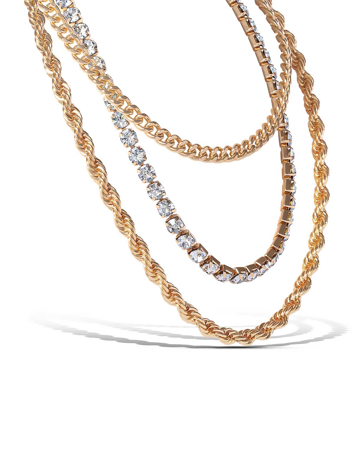 Jessica Simpson Outlet | Mixed Metals Trio Necklace