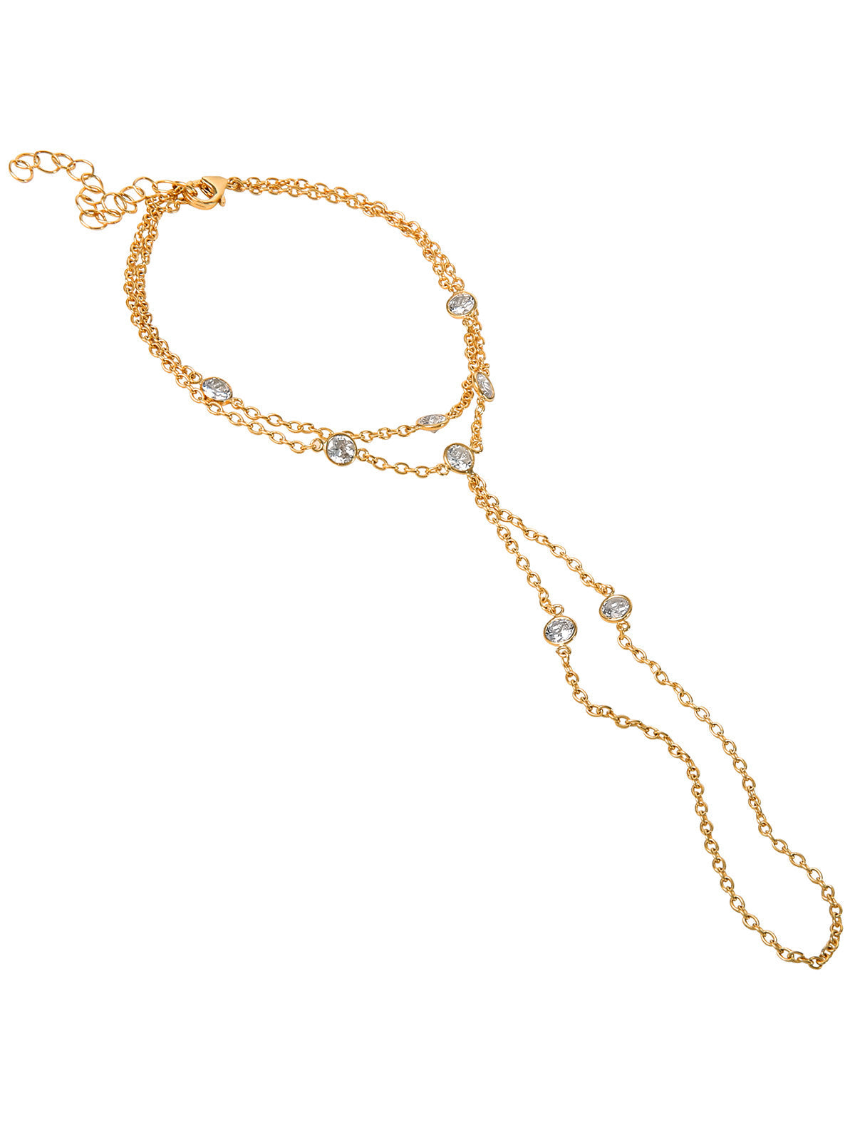 Jessica Simpson Outlet | Demi Fine Hand Chain in Jeweled Gold