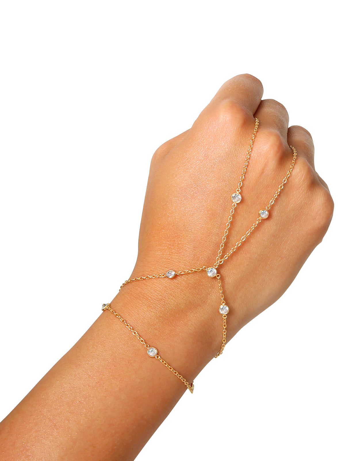 Jessica Simpson Outlet | Demi Fine Hand Chain in Jeweled Gold