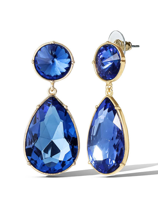 Jessica Simpson Outlet | Deep Blue Teardrop Earrings