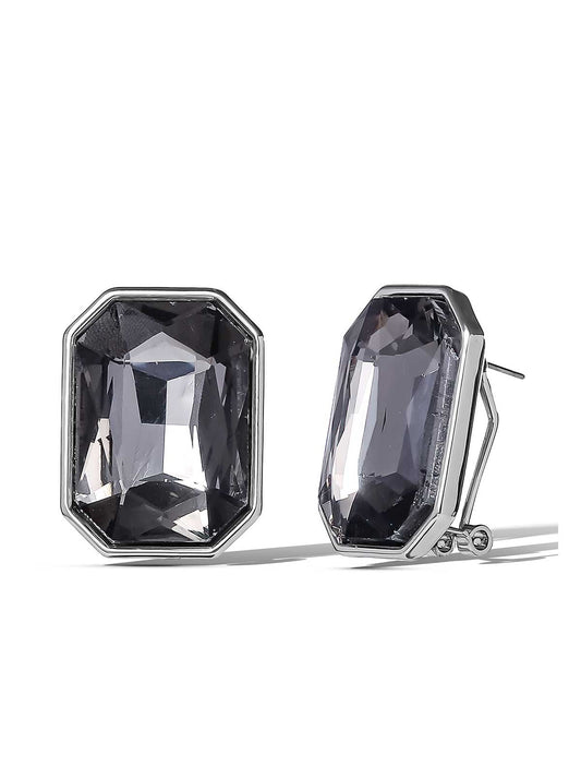 Jessica Simpson Sale | Octagon-Cut Smoky Crystal Earrings