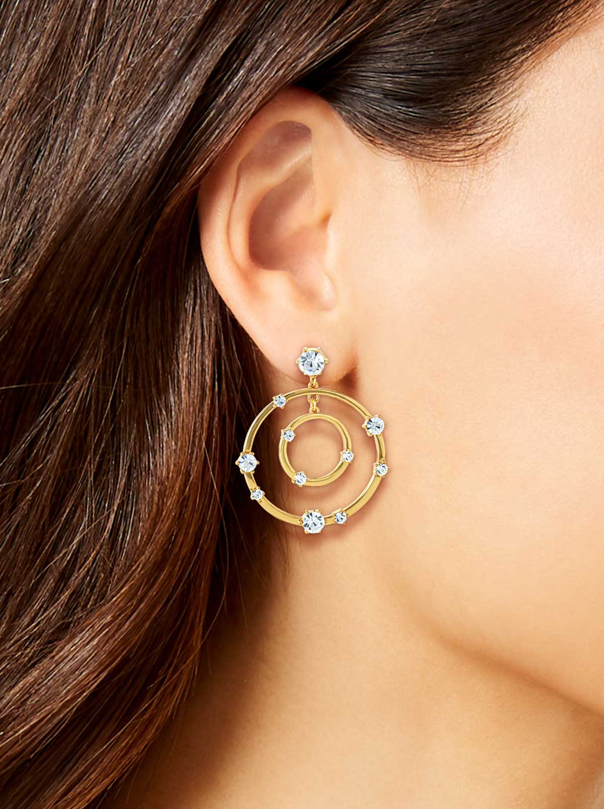 Jessica Simpson Online | Orbital Crystal Drop Earrings