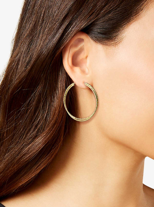 Jessica Simpson For Sale | Double Hoop Faceted Earrings