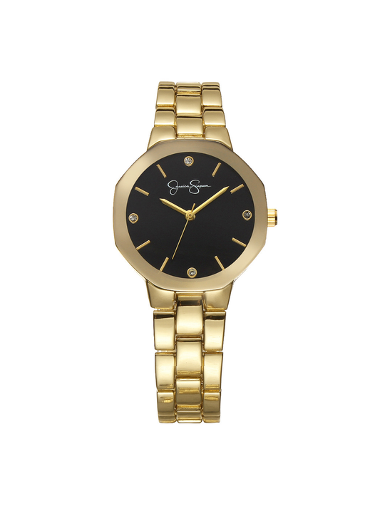 Jessica Simpson Discount | Metallized Bezel Bracelet Watch in Gold Tone