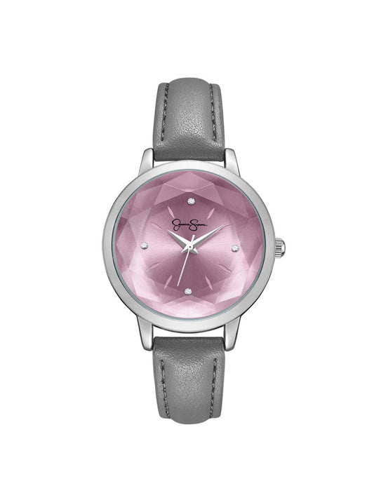 Jessica Simpson For Sale | Faceted Glass Watch in Gray