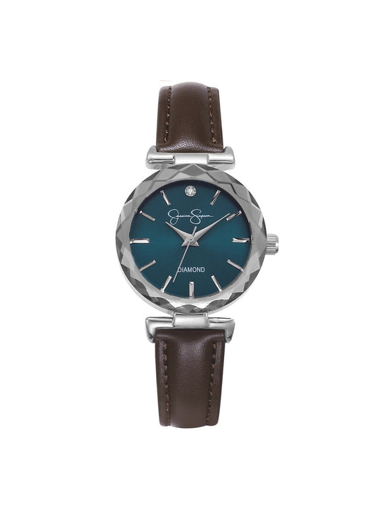 Jessica Simpson For Sale | Circle Case Watch in Dark Brown