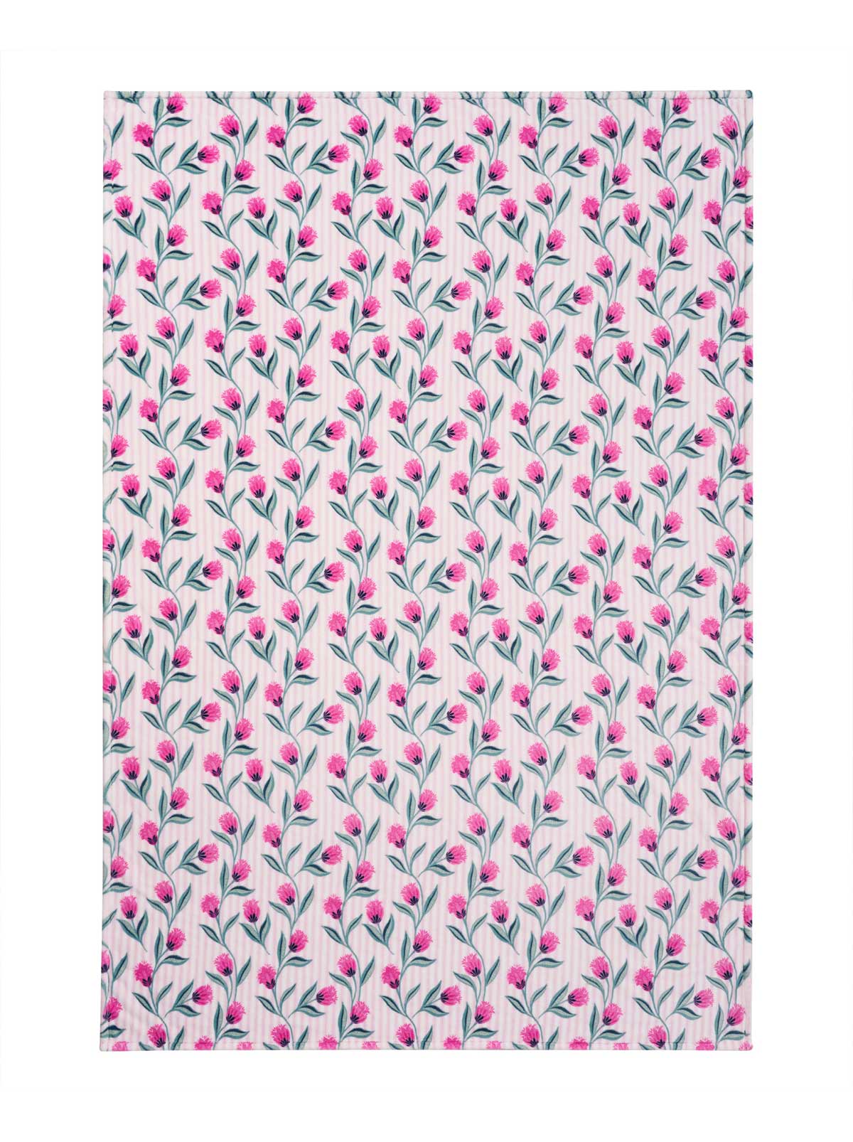 Jessica Simpson Online | Tulip Stripe Pink Plush Throw Blanket