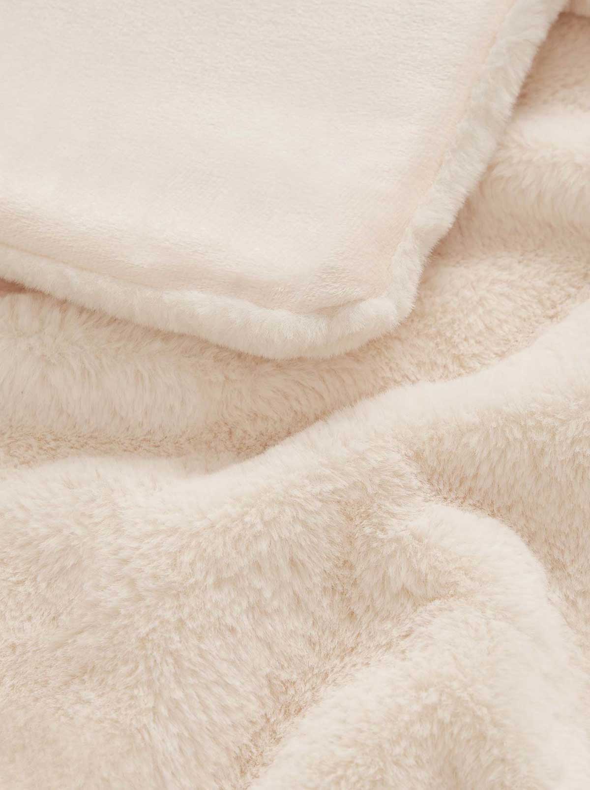Jessica Simpson On Sale | Faux Fur Throw Blanket in Sea Salt