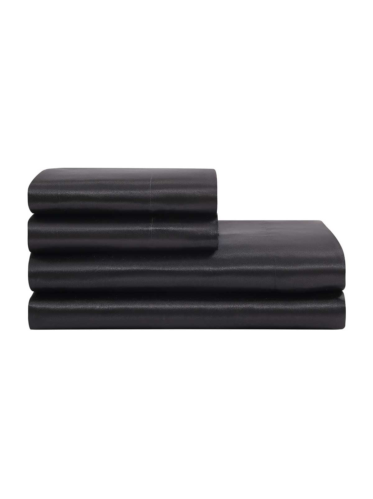 Jessica Simpson For Sale | Silky Satin Sheet Set in Jet Black