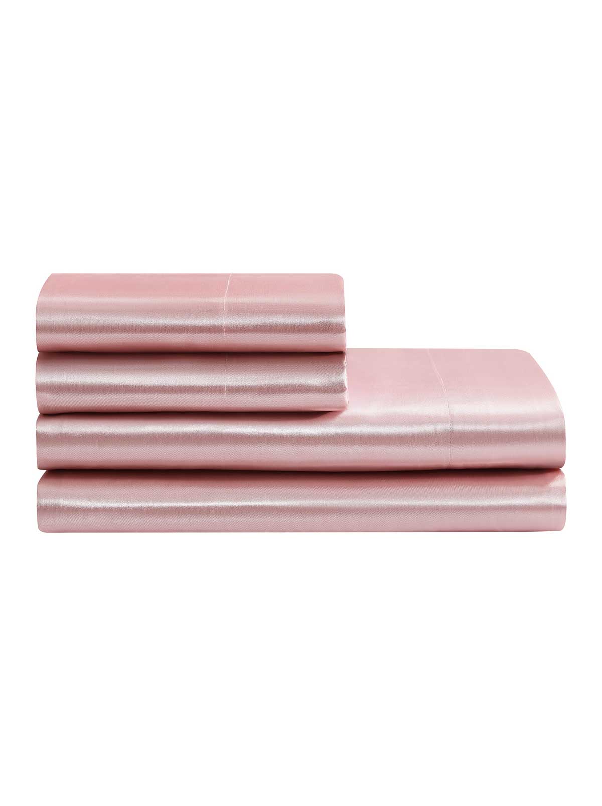 Jessica Simpson Outlet | Silky Satin Sheet Set in Pink Lotus