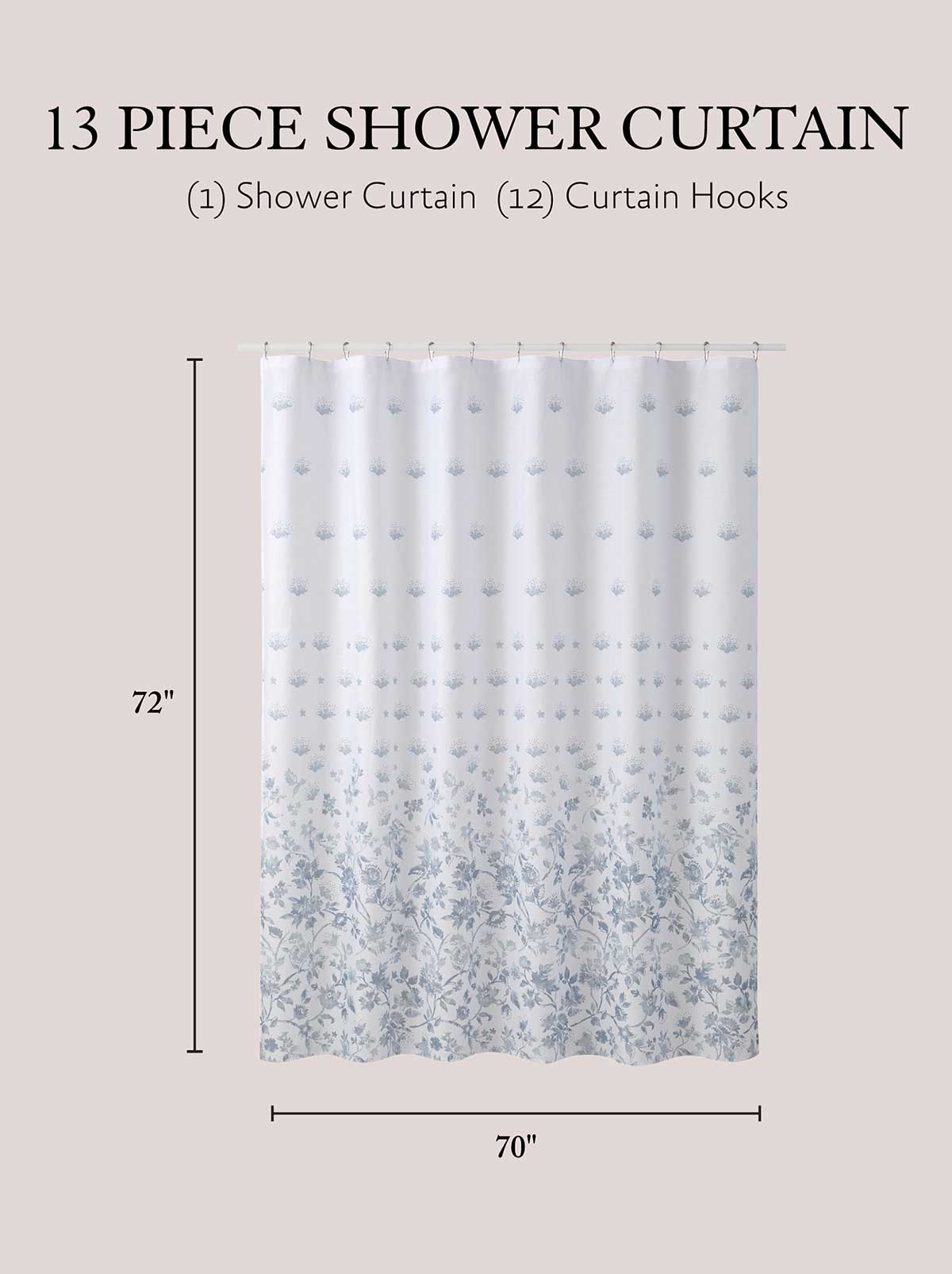 Jessica Simpson Sale | Jalina Blue Shower Curtain Set