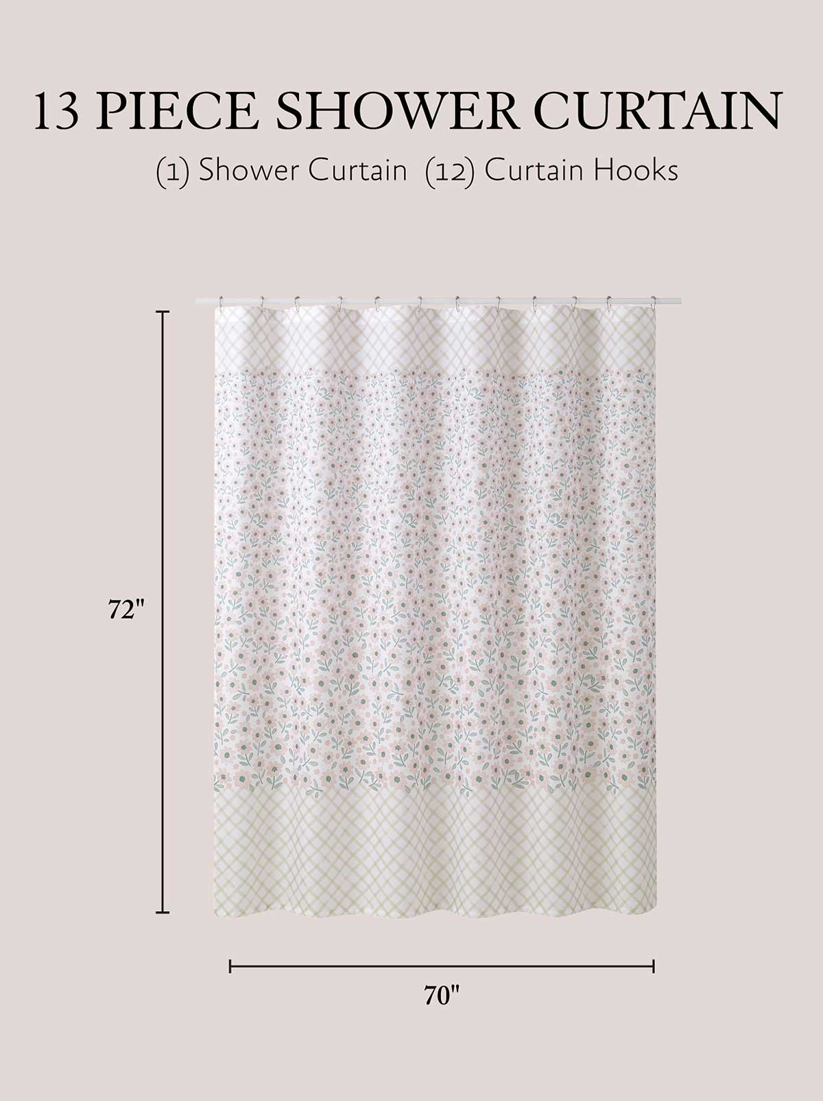 Jessica Simpson Online | Zexie Border Blush Shower Curtain Set