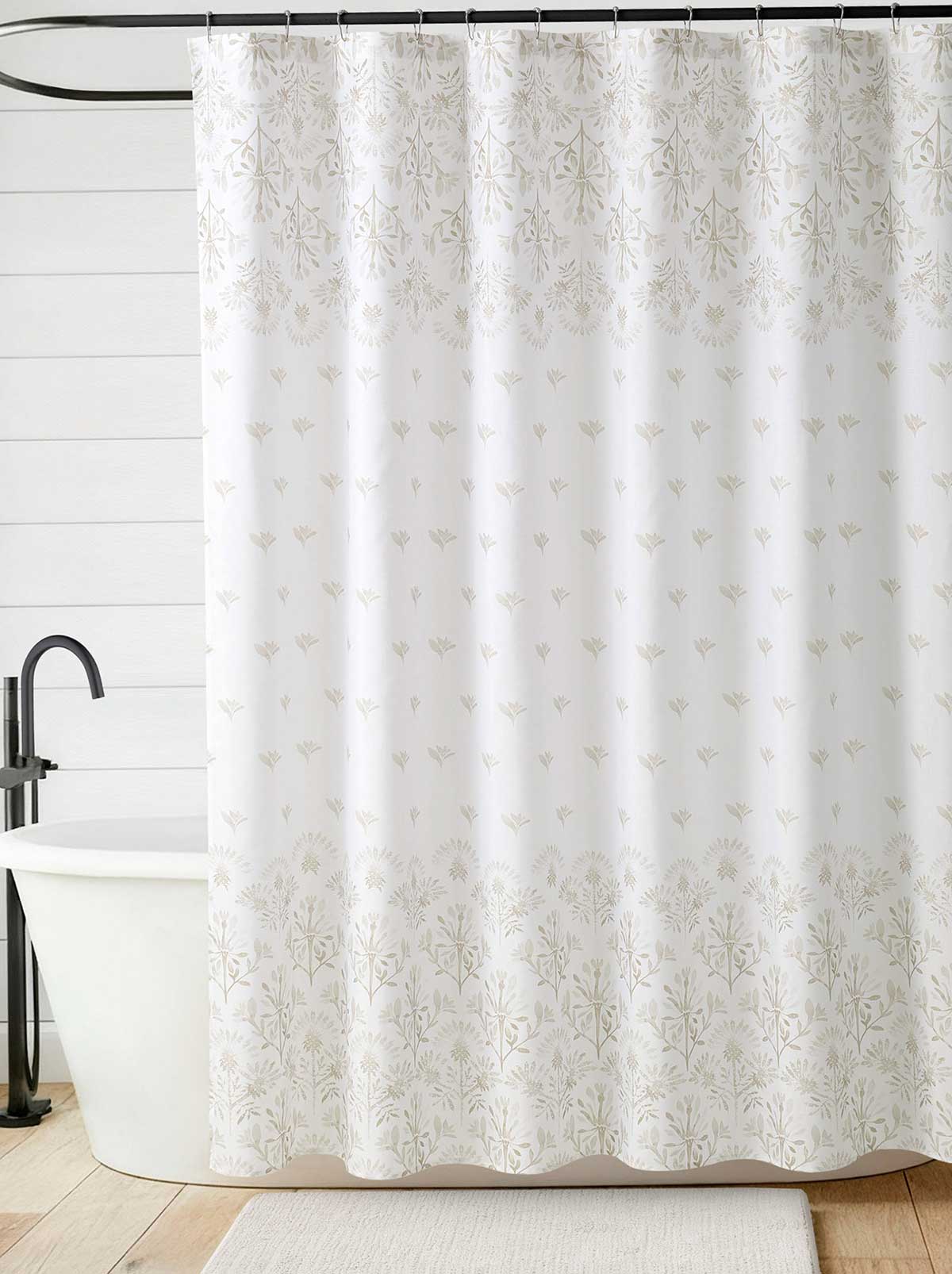 Jessica Simpson Discount | Tasia Taupe Shower Curtain Set