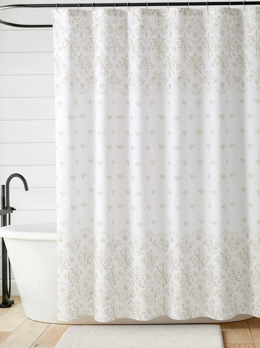 Jessica Simpson Discount | Tasia Taupe Shower Curtain Set
