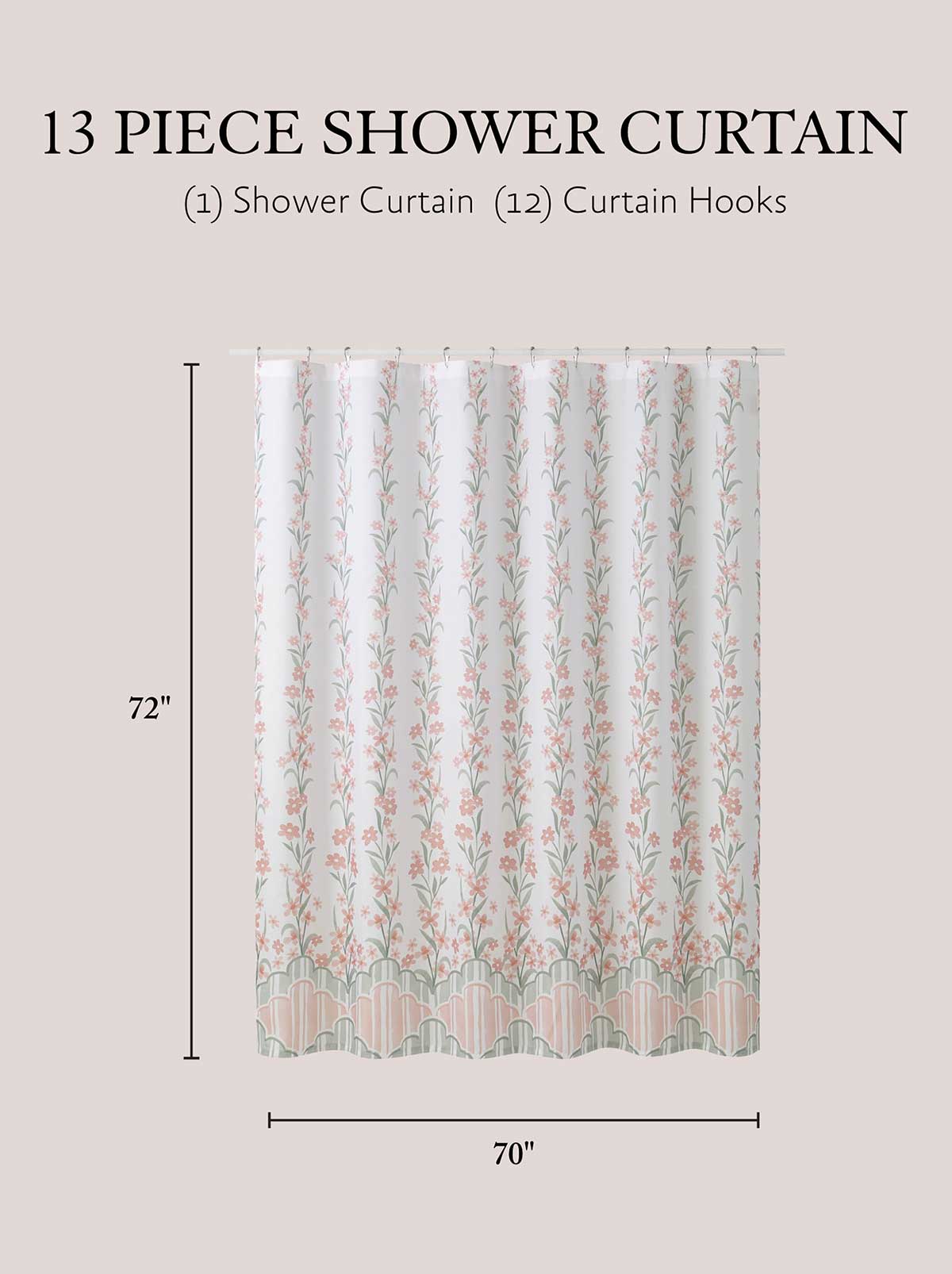 Jessica Simpson For Sale | Nori Floral Blush Shower Curtain Set